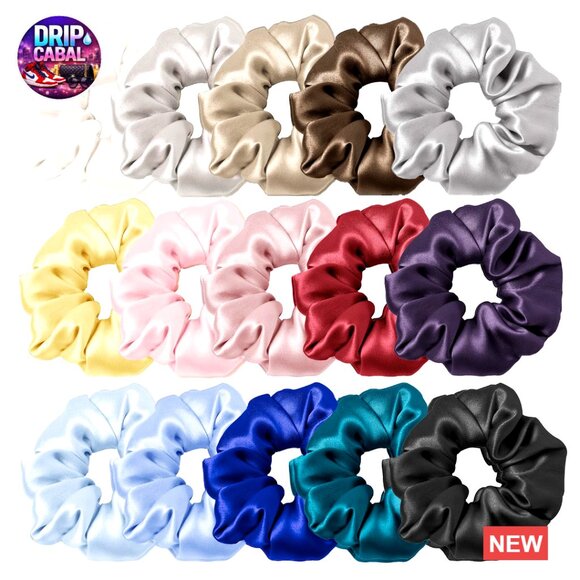 Silk Scrunchies Hair Ties Set Frizz Prevention Gentle No Damage Elastic main image 5